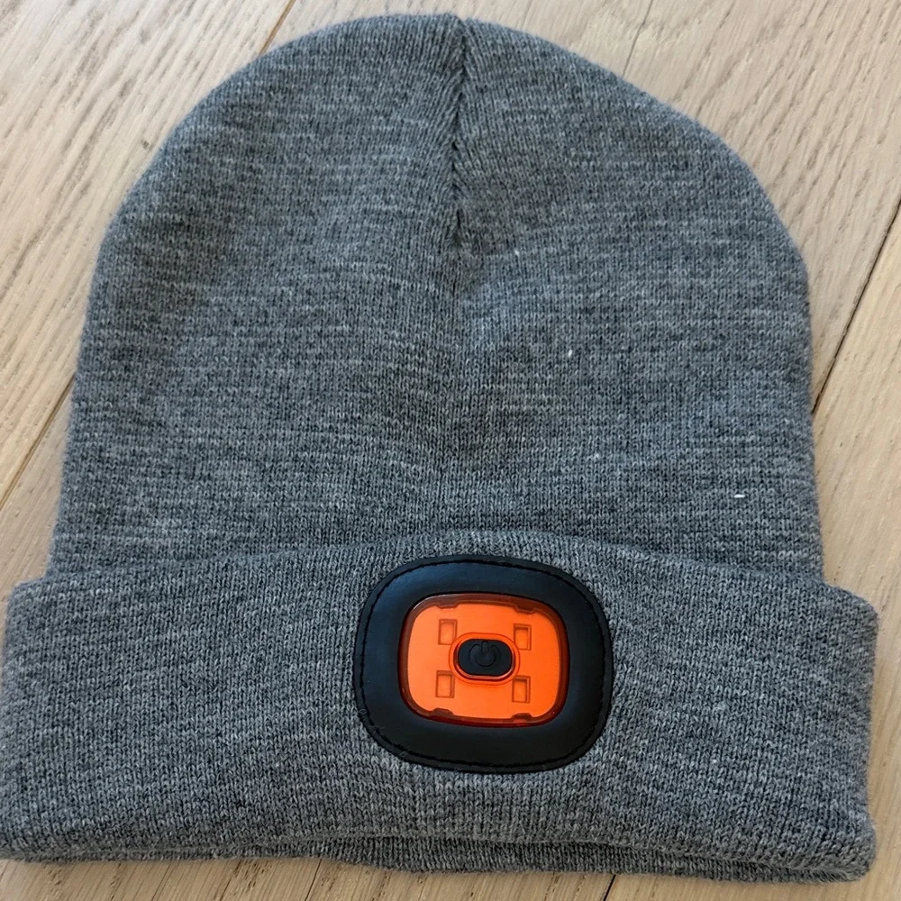 Gray LED Beanie Hat